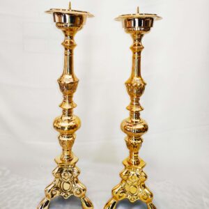 Candle Stand Brass Polished 2 feet